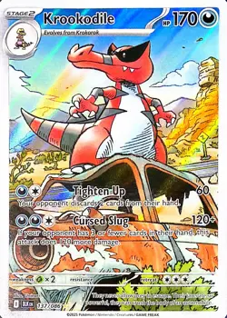 Pokemon Krookodile 137/086 Holo Illustration Rare SV: Black Bolt NM Pack Fresh! - Image 3