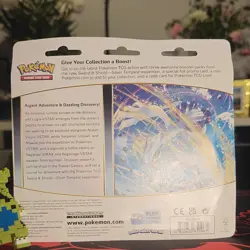 Pokemon Silver Tempest 3 Pack blister Manaphy Promo w/ Pikachu Coin - Image 2