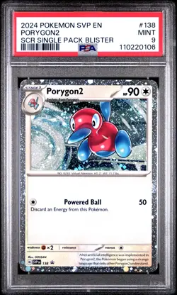 Porygon2 138/142 Stellar Crown Single Pack Blisiter Pokemon PSA 9 - Image 1