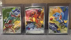 Pokemon First Partner Illustration Collection Series 1 Kanto Gen 1 Starters Set - Image 1