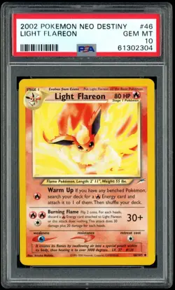 2002 Pokemon Neo Destiny #46 Light Flareon PSA 10 Pop 60 - Image 1