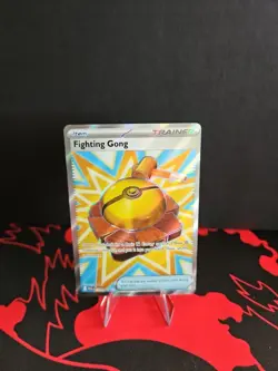Pokemon Fighting Gong Trainer Item Ultra Rare Holo 168/132 Me01 Mega Evolution - Image 1