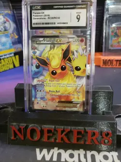 2016 POKEMON XY GENERATIONS RADIANT COLLECTION #RC28 FLAREON EX GEN CGC Mint 9 - Image 1