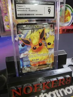 2016 POKEMON XY GENERATIONS RADIANT COLLECTION #RC28 FLAREON EX GEN CGC Mint 9 - Image 3