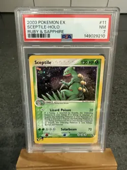 2003 Pokemon EX Sceptile Holo Ruby & Sapphire #11 PSA 7 New Cert w/Swirl - Image 1