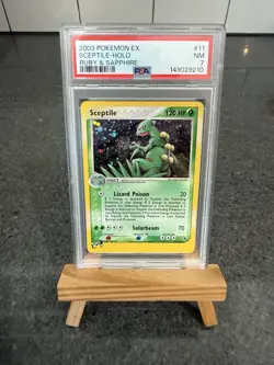 2003 Pokemon EX Sceptile Holo Ruby & Sapphire #11 PSA 7 New Cert w/Swirl - Image 3