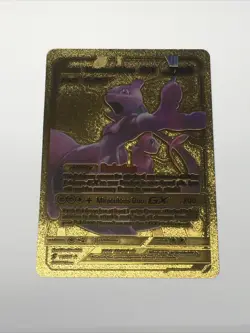 Pokemon Gold Fan Art MEWTWO & Mew Gx 71/236 RARE - Image 1