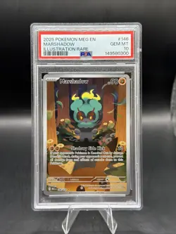 2025 POKEMON MEG EN-MEGA EVOLUTION ILLUSTRATION RARE #146 MARSHADOW PSA 10 - Image 1
