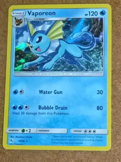 Vaporeon 18/68 Holo Rare Hidden Fates Pokemon Lightly Played - Image 1