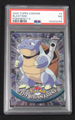 2000 Topps Chrome Pokemon T.V. #9 BLASTOISE PSA 7 NM - Image 1