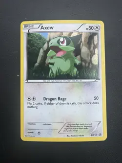 POKEMON TCG AXEW BW10 BLACK AND WHITE PROMO!! - Image 1