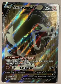 Pokemon TCG Sandaconda V (Full Art) 175/198 Swsh06: Chilling Reign Holo - Image 1