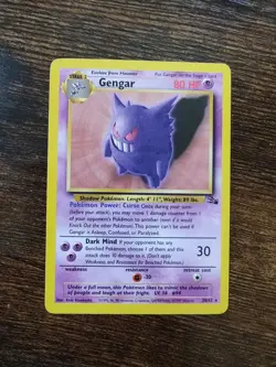 Pokemon Fossil Gengar 20/62 Non Holo Rare LP - Image 1
