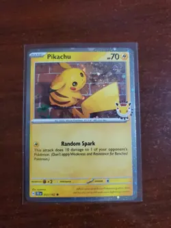 Pokemon TCG Pikachu 051/162 30th Anniversary 2026 Pokemon Day Promo Cosmos Holo - Image 1