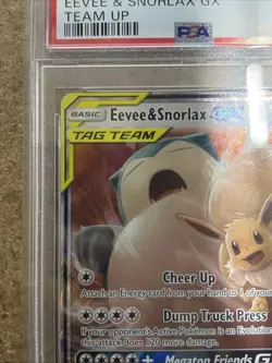 Pokemon SM Team Up Eevee & Snorlax GX #120 PSA 9 - Image 3