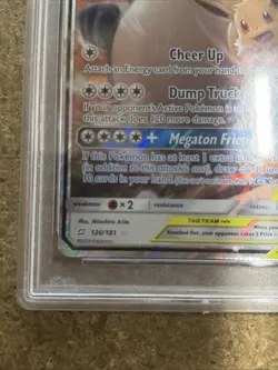 Pokemon SM Team Up Eevee & Snorlax GX #120 PSA 9 - Image 5