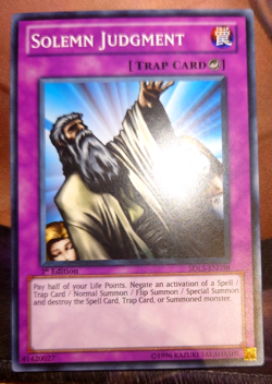 Yugioh SDLS-EN038 Solemn Judgment Common 1st Edition - Image 1