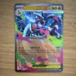 Mega Charizard X ex Pokemon TCG Me02 013/094 Holo Double Rare 360 HP EN - Image 1