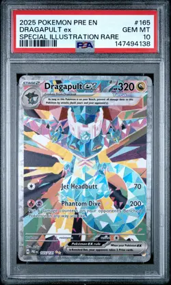 2025 POKEMON PRE EN-PRISMATIC EVOLUTIONS #165 DRAGAPULT EX PSA 10 - Image 1