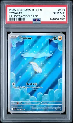 Pokemon TCG Tynamo 113/086 Sv: Black Bolt Illustration Rare Holo PSA 10 40 HP - Image 1
