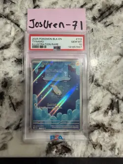 Pokemon TCG Tynamo 113/086 Sv: Black Bolt Illustration Rare Holo PSA 10 40 HP - Image 3