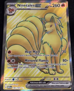 Pokemon Ninetales ex Ultra Rare Full Art Holo Sv: Scarlet & Violet 151 186/165 - Image 1
