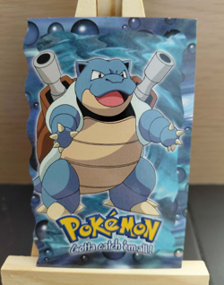 1999 Topps Pokemon The First Movie #D9 Blastoise (Die-Cut Embossed 9/12) Blue NM - Image 1