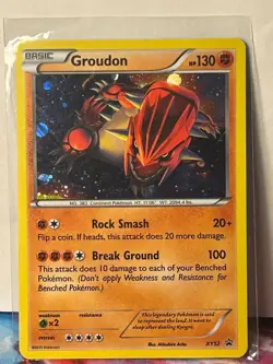 Pokemon TCG Groudon XY52 Black Star Promo Holo Rare Holofoil - Image 1