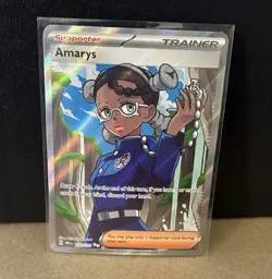 Pokemon Amarys 132/131 Sv: Prismatic Evolutions Ultra Rare Full Art Holo - Image 1
