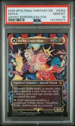 PSA 10 MTG FINAL FANTASY FOIL #0322 KEFKA, COURT MAGE/KEFKA, RULER OF RUIN 2025 - Image 1