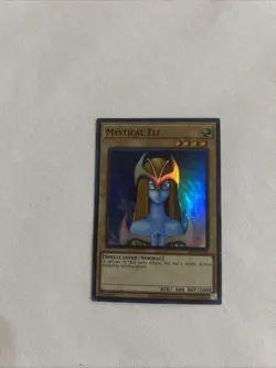 Yugioh Mystical Elf LOB-EN062 Super Rare 25th Anniversary NM - Image 1