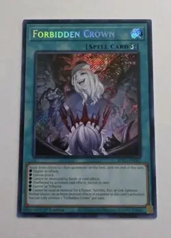 Forbidden Crown BPRO-EN067 Burst Protocol 1st Edition Yugioh NM Secret Rare - Image 1