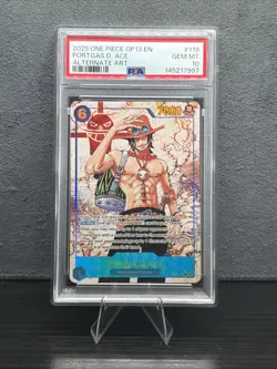 2025 ONE PIECE OP13 119 CARRYING ON HIS WILL PORTGAS D ACE SEC ALT ART PSA 10 - Image 1
