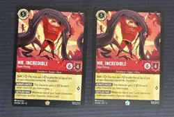 Disney Lorcana Mr. Incredible Super Strong Legendary Non-foil Qty 2 - Image 1