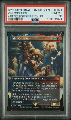PSA 10 MTG FINAL FANTASY ARTIST BORDERLESS-FOIL #0321 VIVI ORNITIER 2025 - Image 1
