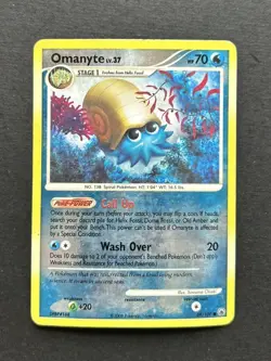 Omanyte - 69/100 Reverse Holo Common - Unlimited Pokemon Card - MP - Image 1