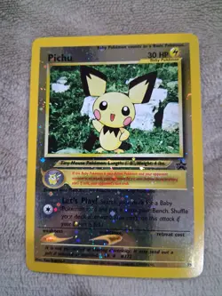 Pichu Promo 35 WoTC Black Star Promo Pokemon Card Holo Foil Rare LP - Image 1