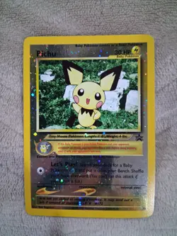 Pichu Promo 35 WoTC Black Star Promo Pokemon Card Holo Foil Rare LP - Image 2