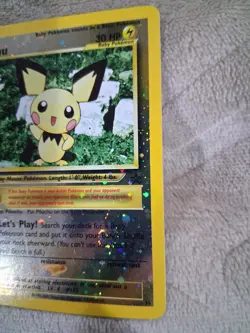 Pichu Promo 35 WoTC Black Star Promo Pokemon Card Holo Foil Rare LP - Image 3