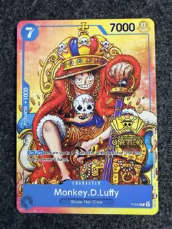 Monkey.D.Luffy P-043 2nd Anniversary Stamped Promo One Piece TCG - English Card - Image 1