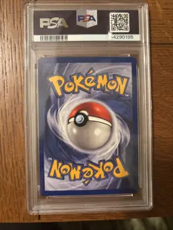 Pokemon TCG Lapras Fossil Holo Unlimited Rare Card 10/62 Vintage PSA 8 - Image 2