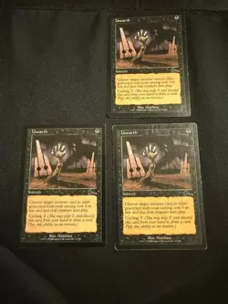 x3 Unearth [Urza's Legacy] 3x Magic MTG Cards MP - Image 1