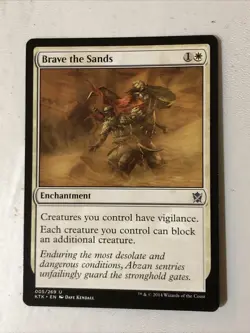 Brave The Sands X1 Khans Of Tarkir NM Condition See Pics Front Back - Image 1