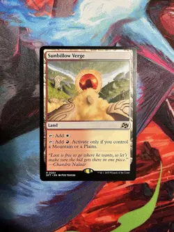 Wizards of the Coast MTG Sunbillow Verge DFT Land Rare White Red EN 0264 - Image 1