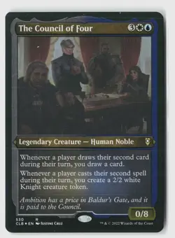 The Council of Four (Foil Etched) #530 (NM) Baldur's Gate CLB Magic MTG - Image 1