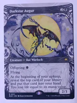 Darkstar Augur MTG, Bloomburrow (BLB), Rare, Borderless/Extended Art, NM - Image 1