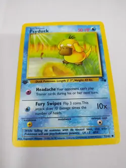 MINT Pokemon TCG Psyduck Fossil 53/62 1st Edition Invest Smart Buy - Image 1