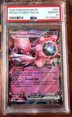 PSA 10 - Team Rocket's Mewtwo EX - Destined Rivals 081/182 - Pokemon TCG - Image 1