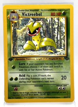 Victreebel 30/64 1st First Edition Pokemon Card 1999 Jungle crease MP - Image 1