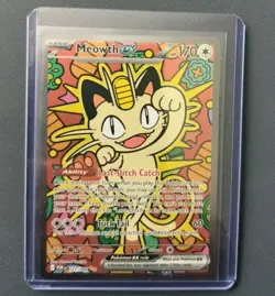 Meowth EX SIR Full Art Holo Rare Pokemon TCG Card 121/088 Perfect Order - Image 1